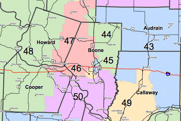 a district map of Boone County House of Representatives